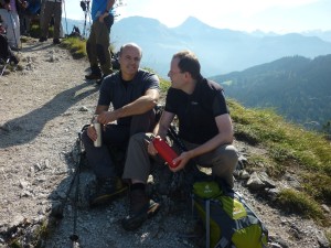 Lukas und Lars Meindl am Gipfel des Grünsteins