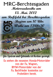 Motorradweihe auf dem Roßfeld