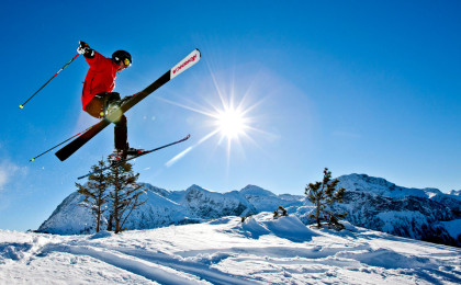 Skifahrer im Berchtesgadener Land
