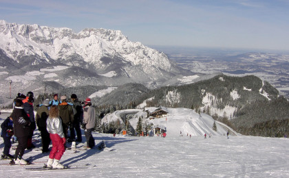 Skifahrer am Roßfeld