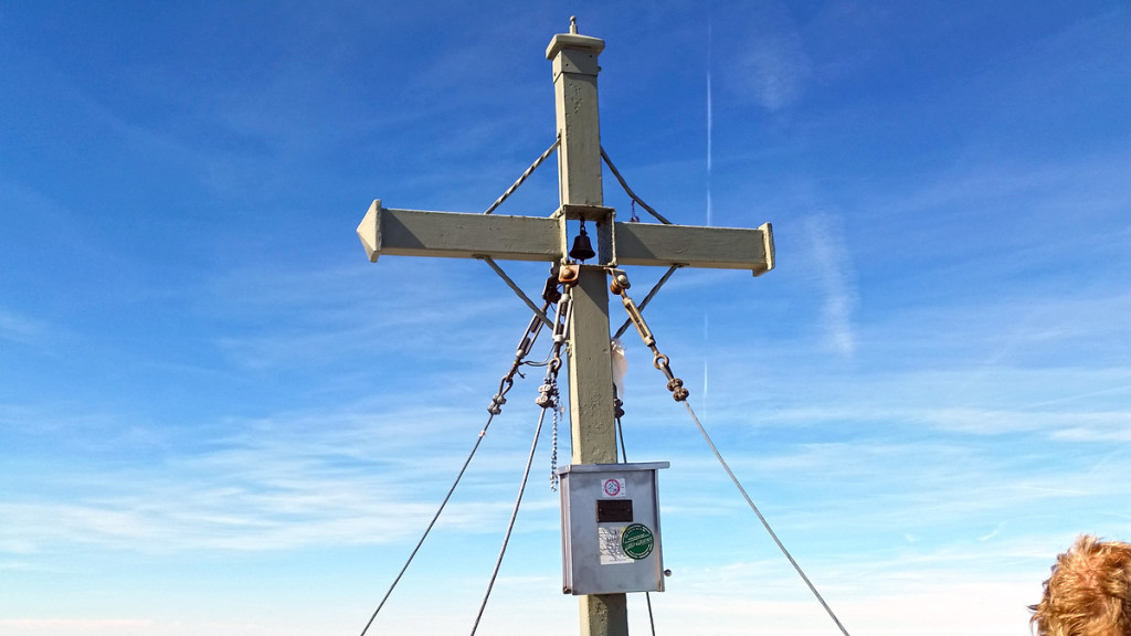 Das Gipfelkreuz auf der Watzmann Südspitze