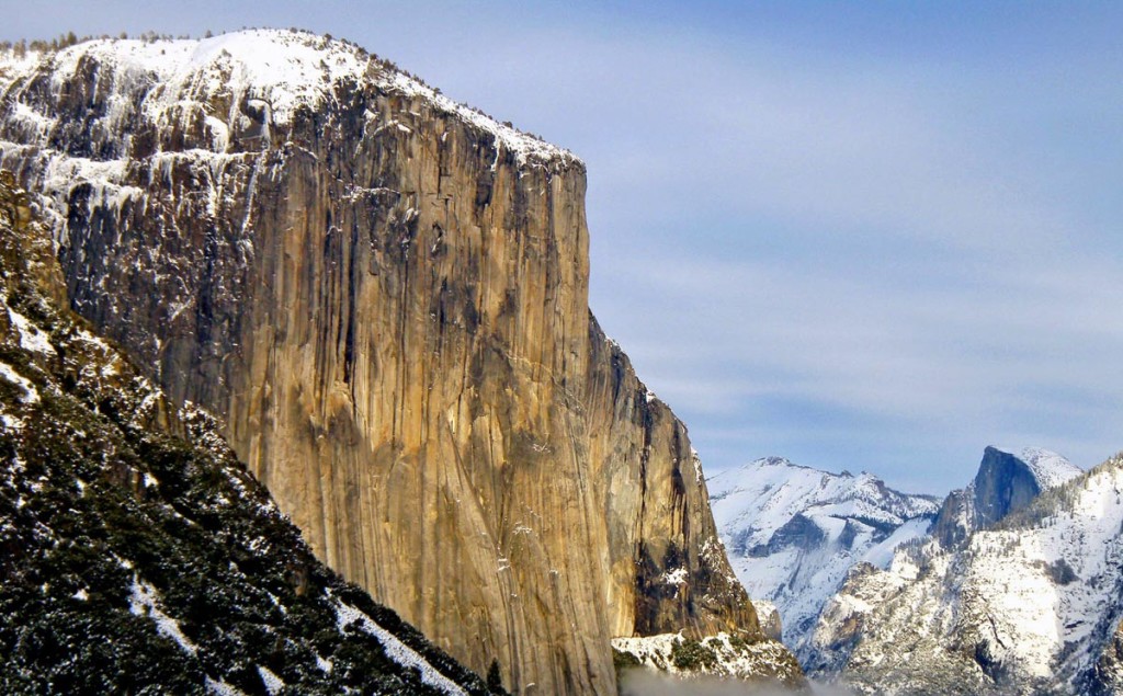  El Capitan im Yosemite Valley im Winter