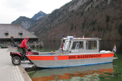 Rettungsboot der Wasserwacht mit ATV © BRK BGL