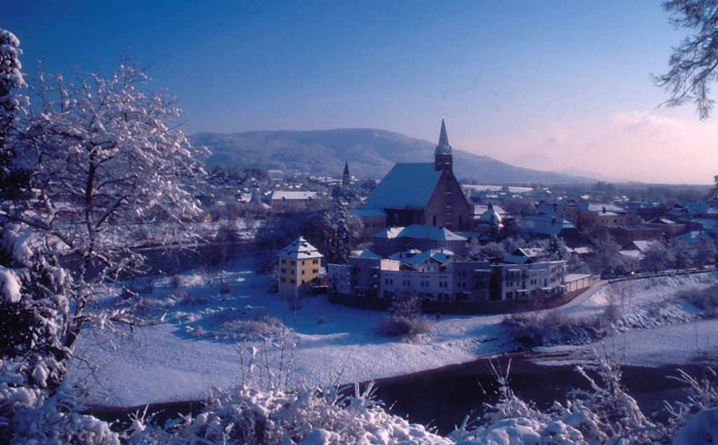 Laufen und Oberndorf im Winter