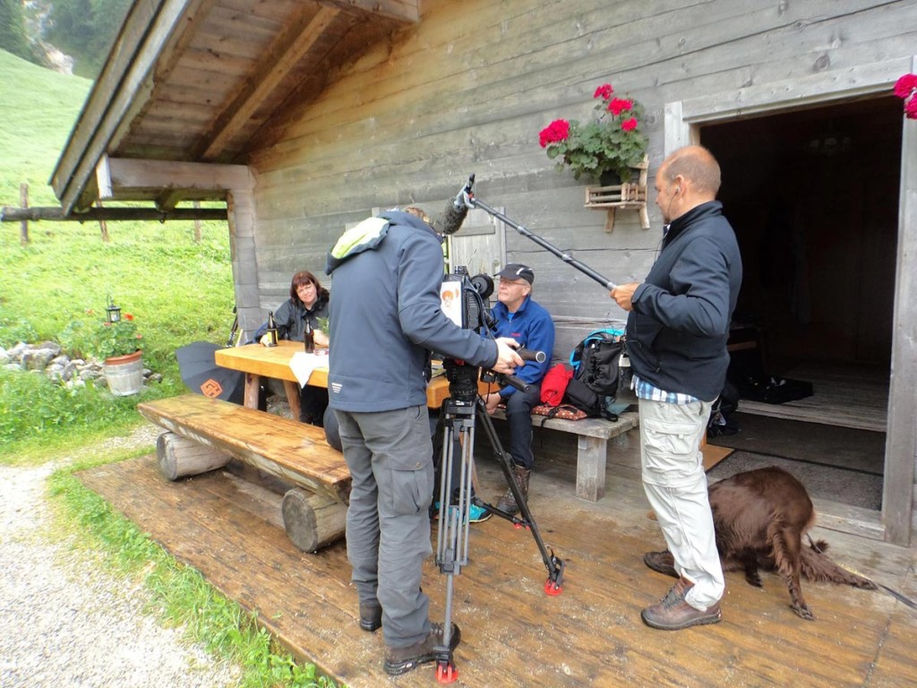 ZDF dreht für Drehscheibe auf der Bindalm