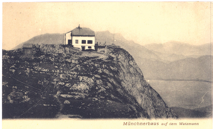 historische Watzmannhauspostkarte