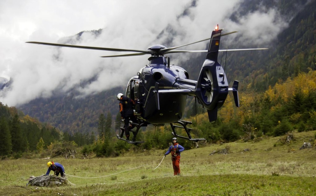 Bergwacht Übung mit Hubschrauber © BRK BGL
