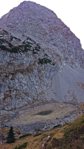 Tiefblick von der Bergwachthütte