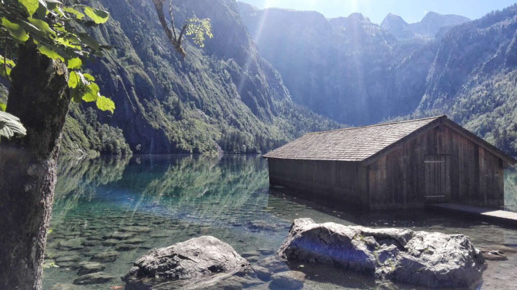 Bootshütte am Obersee.