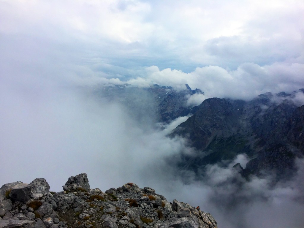 Blick in die Wolken Richtung Österreich