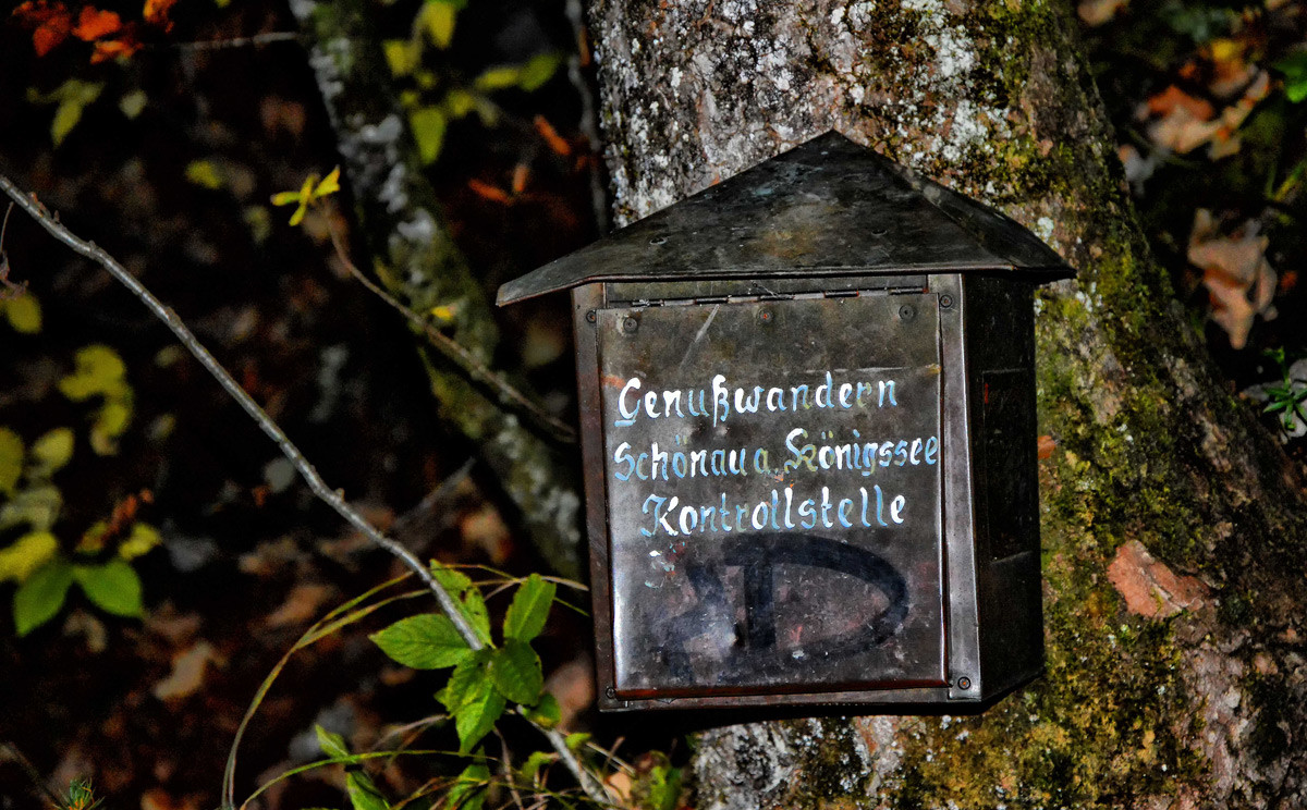 Genusswandern Schönau am Königssee Kontrollstelle an der Rabenwand