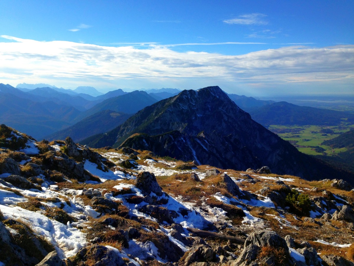 Blick vom Gipfel auf den Zwiesel