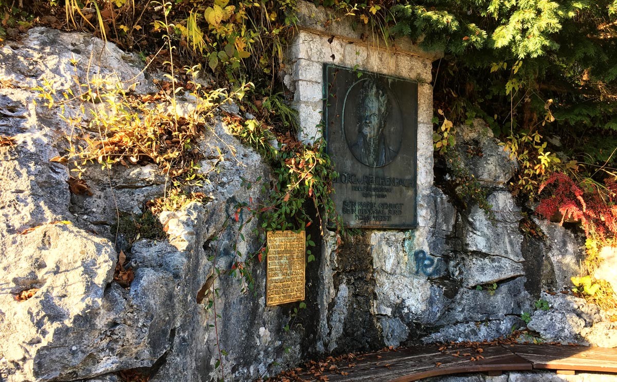 Reichenbach gedenktafel am Soleleitungsweg