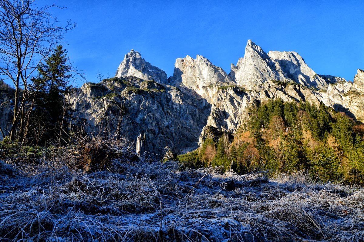 Die Ramsauer Dolomiten über dem Klausbachtal