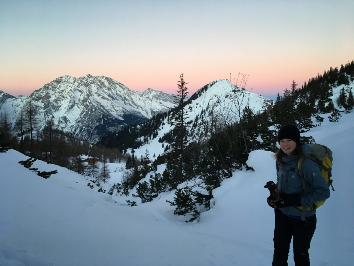 Morgenstund und Morgenrot – Esther Baum im Anstieg auf den Schneibstein