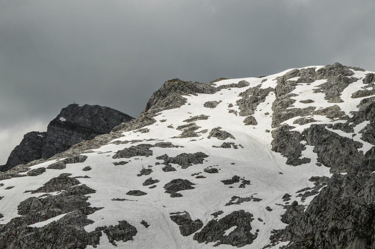 Schneefelder im Abstieg vom Seehorn zur Hochwies