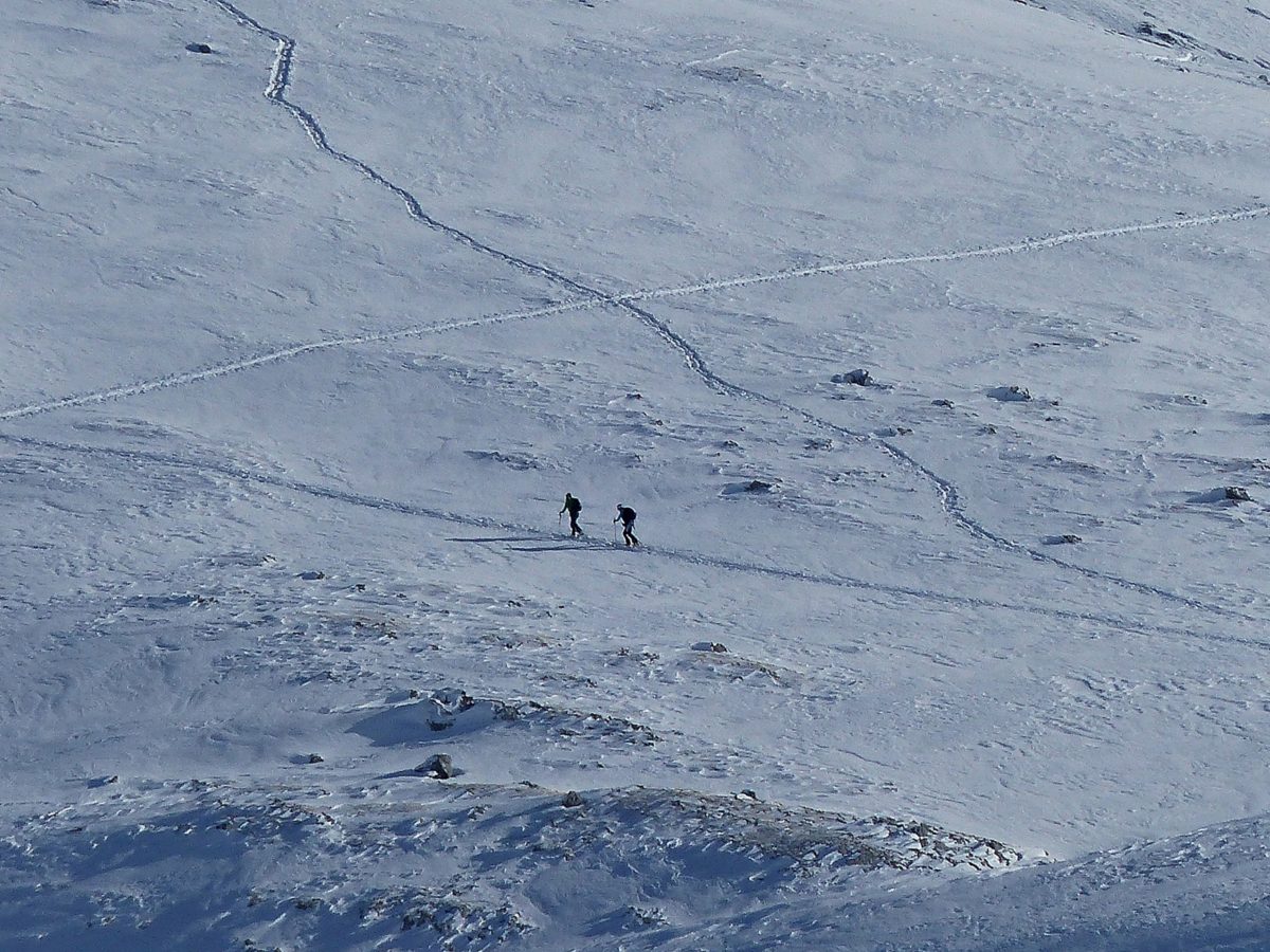 Skitourengeher im Aufstieg © Ann-Kathrin Helbig