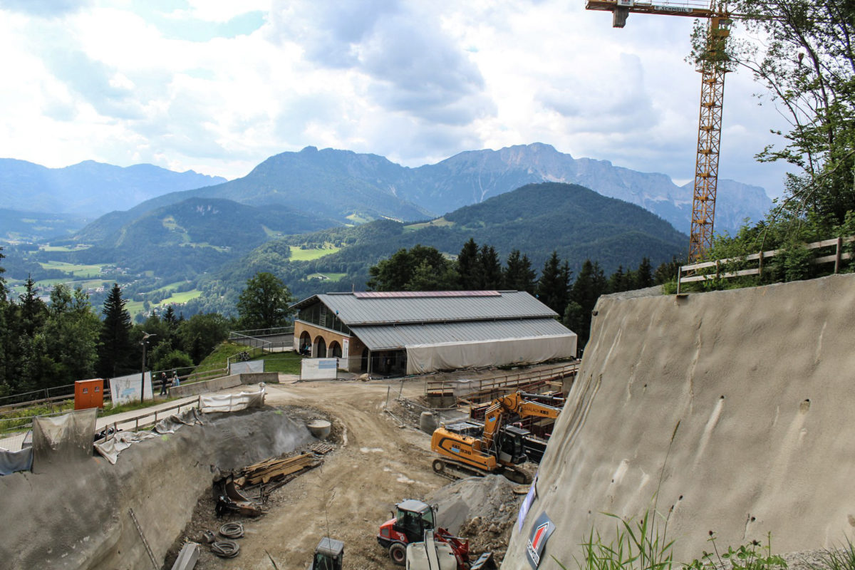 Bauarbeiten an der Dokumentation Obersalzberg 
