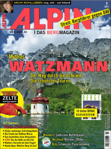 Im Heft 9/11 präsentiert Alpin die zehn schönsten Touren um und auf den Watzmann