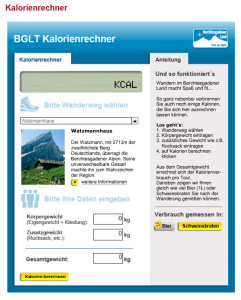 Kalorienrechenr auf www.berchtesgadener-land.com