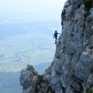 Lang, schwer und steil: Der Pidinger Klettersteig auf den Hochstaufen