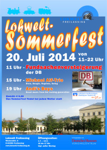 Programm Sommerfest Lokwelt Freilassing