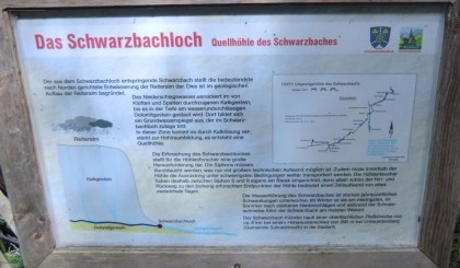Info-Tafel Schwarzbachloch