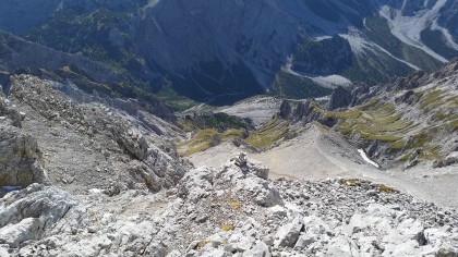 Abstieg von der Watzmann Südspitze ind Wimbachgries