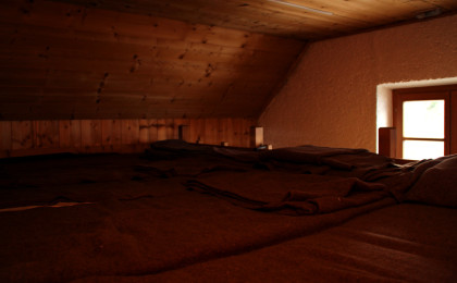 Das Matratzenlager im Winterraum