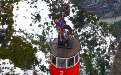 Bergwacht Übung an der Predigtstuhlbahn © BRK BGL