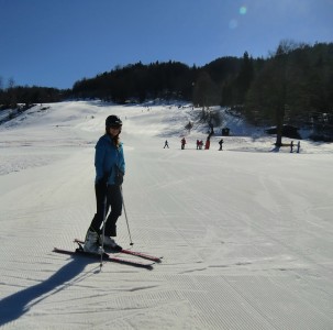 meine ersten "Gehversuche" auf Ski
