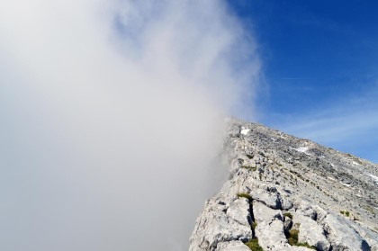 Nebel an der Ostseite des Watzmanns