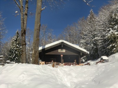 Grünsteinhütte im Winter