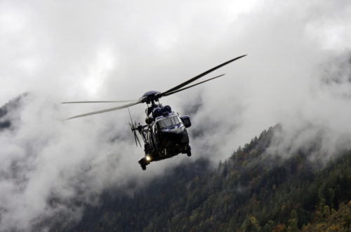Der Hubschrauber im Einsatz © BRK BGL