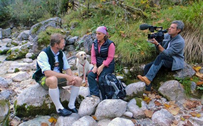 Ramsaus Tourismusdirektor Fritz Rasp beim Interview im Zauberwald