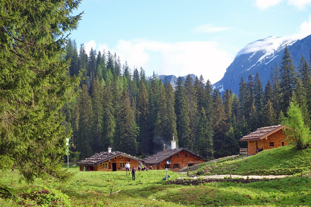 Die Hütten auf der Wasseralm © DAV Berchtesgaden