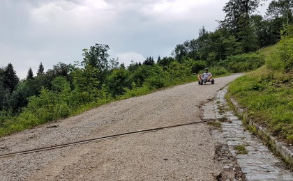 Mit dem Mountaincart auf der Rodelbahn Obersalzberg