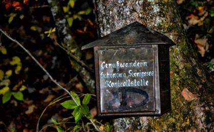 Genusswandern Shcönau am Königssee Kontrollstelle an der Rabenwand