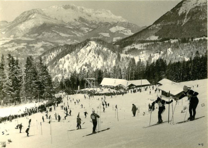 Ski Weltcup an der Mittelststion der Jennerbahn
