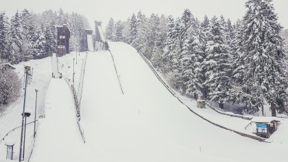 Die Skisprung-Schanze am Kälberstein