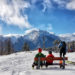 Skitourengeher auf dem Götschenkopf genießen den Ausblick zum HochkalterV