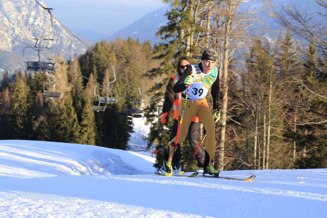 Die letzten Meter zum Ziel: Beim internationalen Ranger-Treffen „Memorial Danilo Re 2018“ lief Berchtesgadens Nationalpark-Ranger Wolfgang Palzer im Skibergsteigen auf Platz zwei.