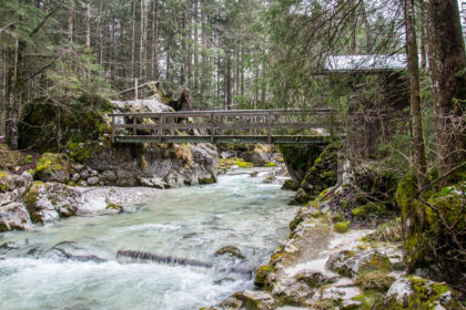 Brücke über den Bach im Zauberwald